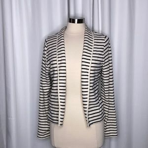Maison Scotch, Scotch & Soda striped knit cardigan blazer w/ pockets